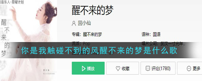 《你是我触碰不到的风，醒不来的梦》歌曲简介