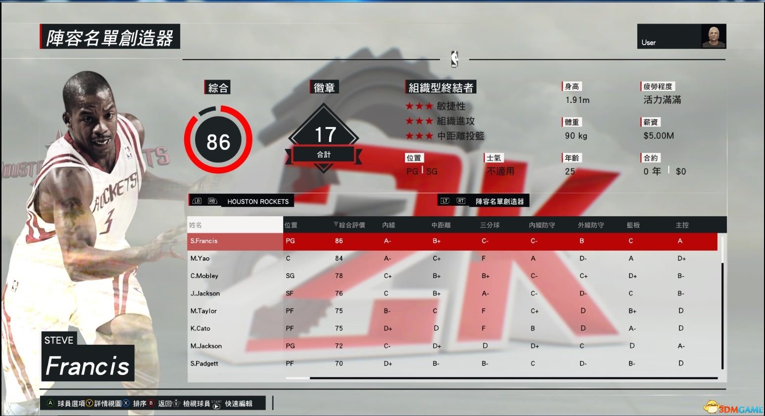 NBA 2K17经典球队名单大全 30支球队历史明星阵容