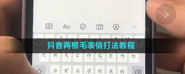 抖音两根毛表情打法教程