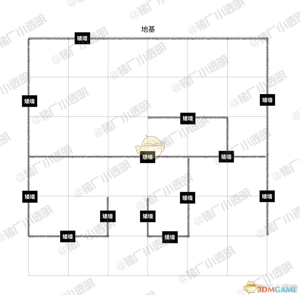 《明日之后》可爱的猫咪房子平面设计蓝图